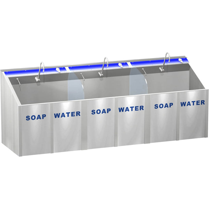 4103 Three-Station Scrub-Ware® Deluxe Stainless Steel Scrub Sink