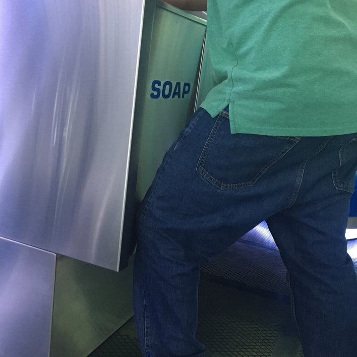 4103 Three-Station Scrub-Ware® Deluxe Stainless Steel Scrub Sink