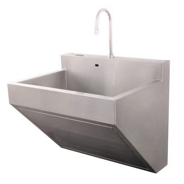 4113 Compact Scrub Sink - Three Hand Wash Stations, Stainless