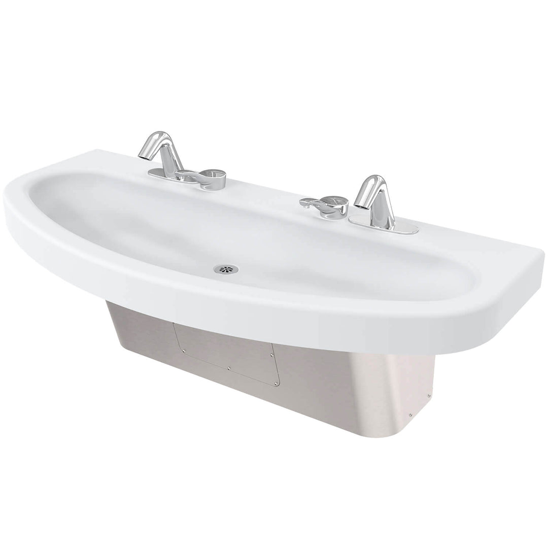 ELSC2 Two-Station Solid Surface Ellipse™ Hand Wash Sink