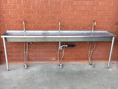 SW390 Three-Station Hand Wash Trough