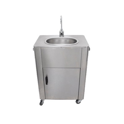 Portable sink hand washing station made from stainless steel