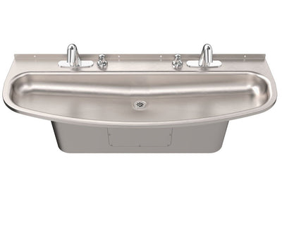 ELPS2 Two-Station Stainless Steel Ellipse™ Hand Wash Sink