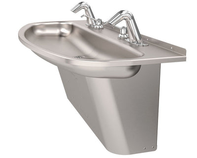 ELPS2 Two-Station Stainless Steel Ellipse™ Hand Wash Sink