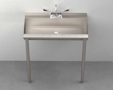 SW130 One-Station Commercial Trough Sink