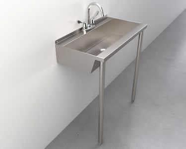 SW130 One-Station Commercial Trough Sink