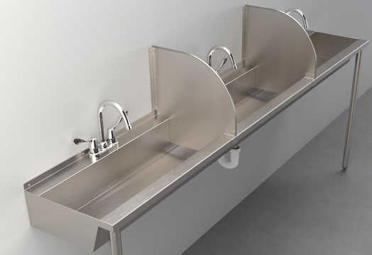 SW390 Three-Station Hand Wash Trough