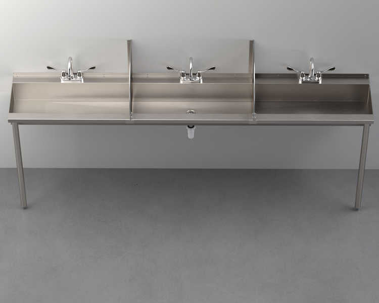 SW390 Three-Station Hand Wash Trough