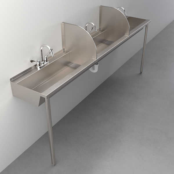 SW390 Three-Station Hand Wash Trough