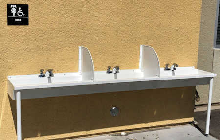 SW390 Three-Station Hand Wash Trough